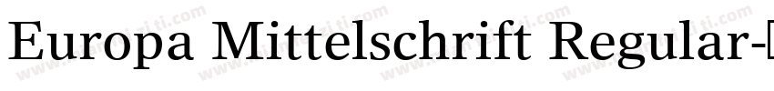 Europa Mittelschrift Regular字体转换